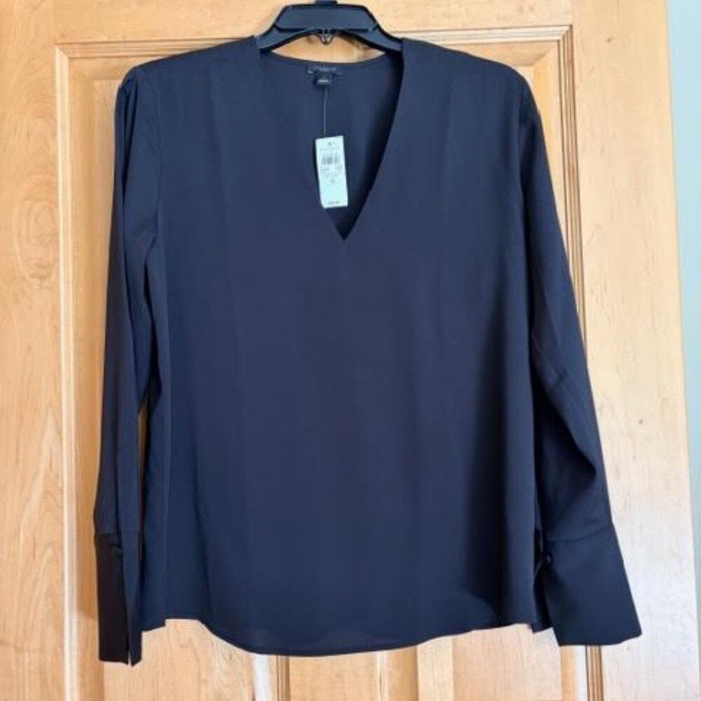 NWT Ann Taylor Black Blouse Size S